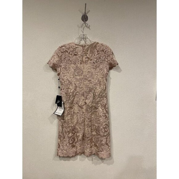 Adrianna Papell Dress Womens 2 Lace A Line Shift Cocktail Formal Joyful Blush - Picture 4 of 4